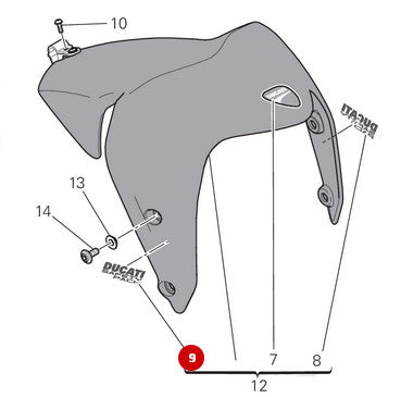 -Adhesivo guardabarros Ducati Monster
