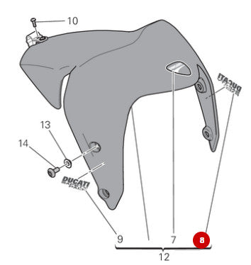 -Adhesivo guardabarros Ducati Monster