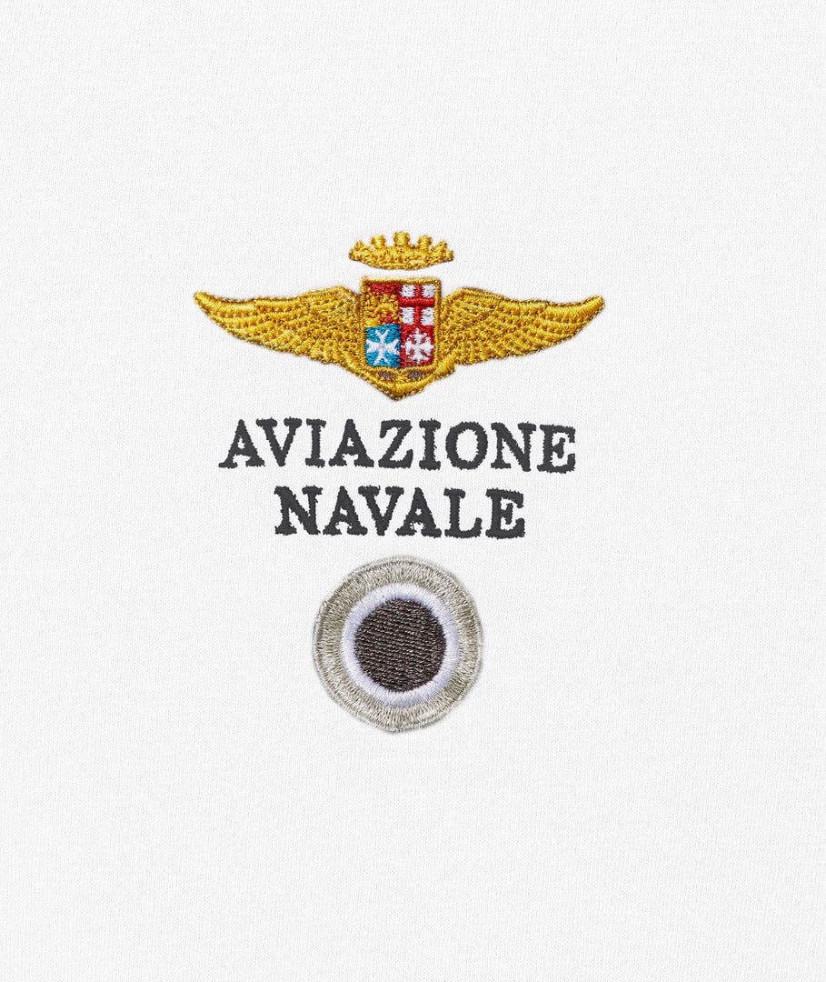 -Camiseta Moto Guzzi Aviazione Navale blanca