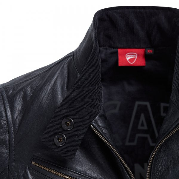 -Chaqueta de cuero vintage Ducati mujer