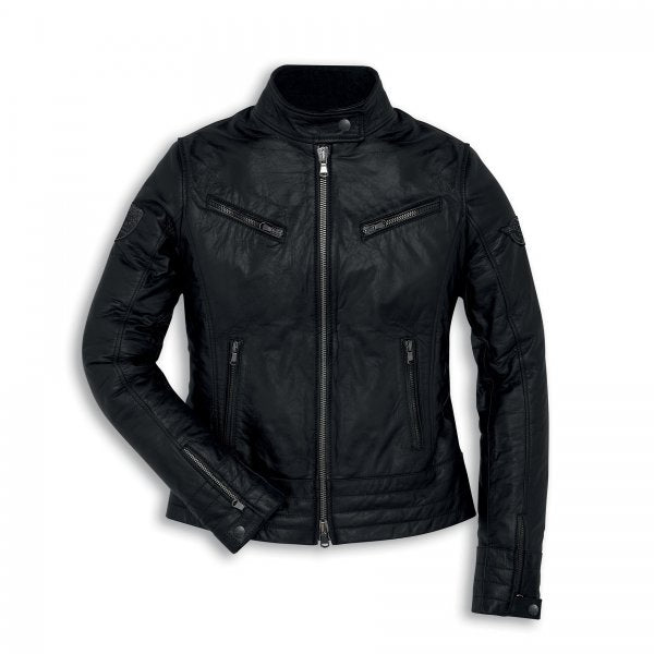 -Chaqueta de cuero vintage Ducati mujer