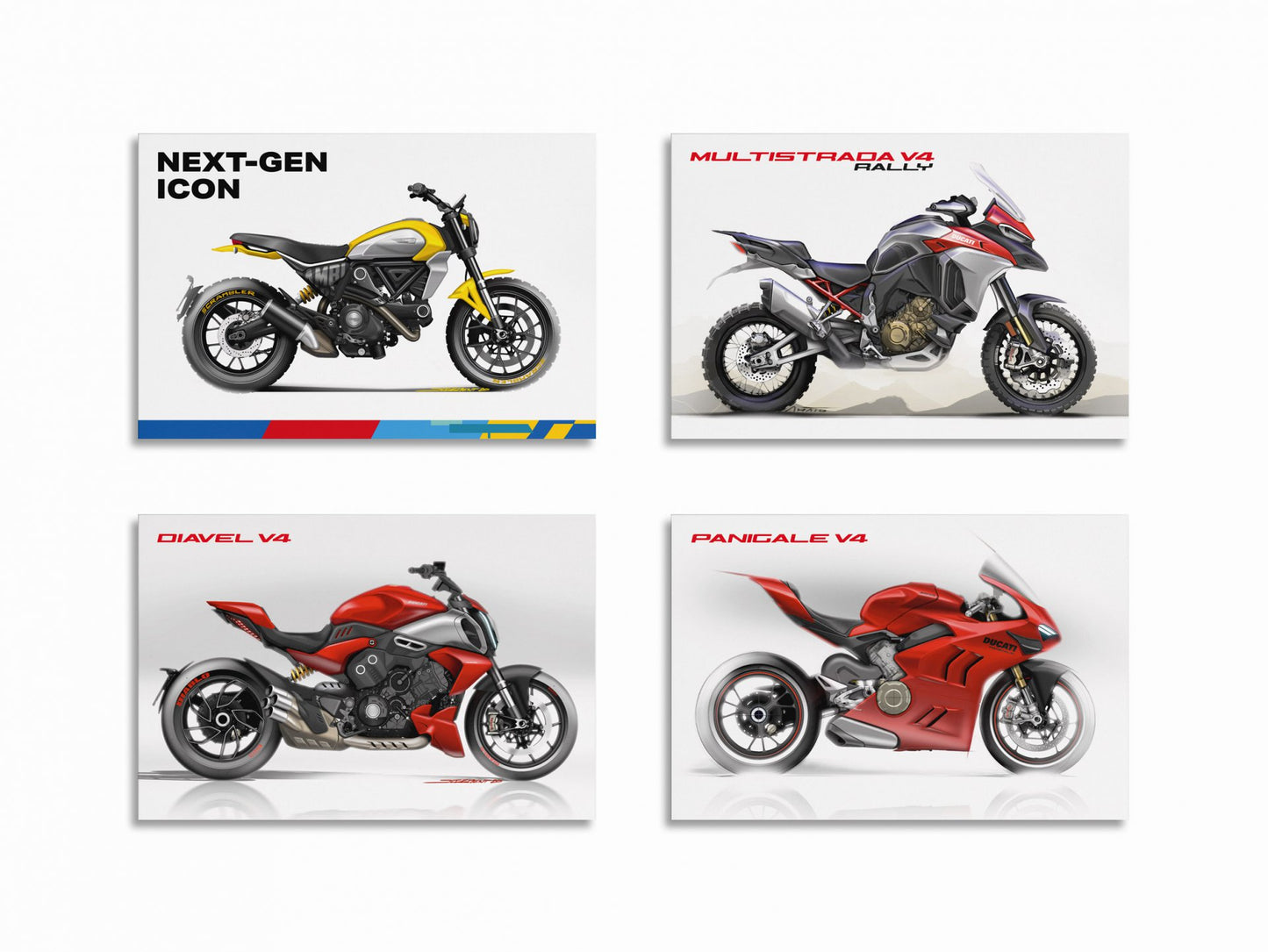 Set de postales Ducati Sketches (4 unidades)