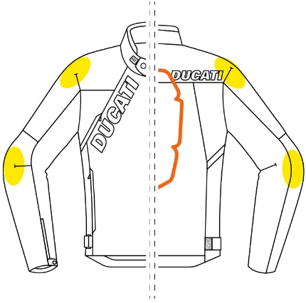 -Chaqueta de piel-tejido Ducati Logo C1 mujer