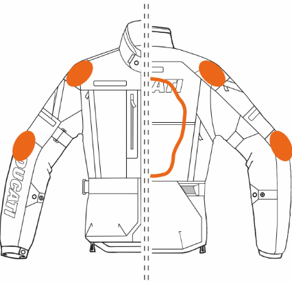 -Chaqueta de tela Ducati Tour C4