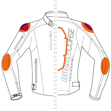 -Chaqueta de tela Ducati Corse tex C6 mujer