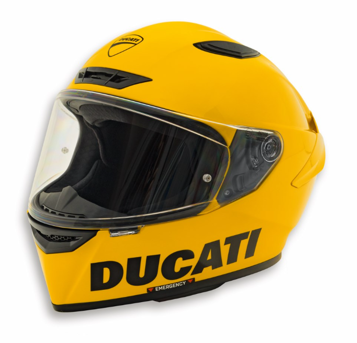 -Casco integral Ducati Logo amarillo