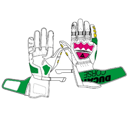 -Guantes de piel Ducati Corse C6