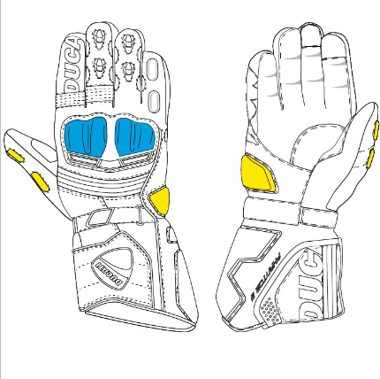Guantes de tela-piel Ducati Speed Evo C2
