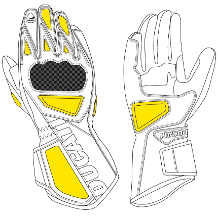 -Guantes de piel Ducati Performance C3