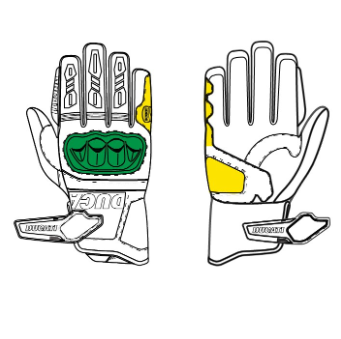 -Guantes de tela-piel Ducati Tour C5 mujer