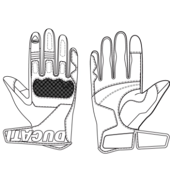 -Guantes de tela-piel Ducati Company C2