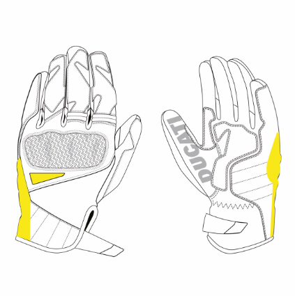 -Guantes de tela-piel Ducati City C3
