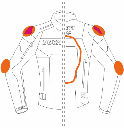 -Chaqueta de tela Ducati Corse Tex C5 mujer