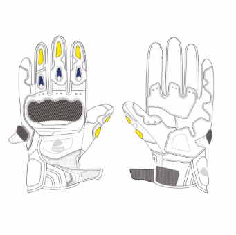 -Guantes de tela-piel Ducati Company C1