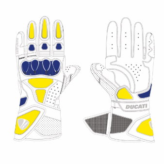 -Guantes de piel Ducati Speed Air C1 rojo-negro
