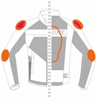 -Chaqueta de tela Ducati Corse Tex Summer C3