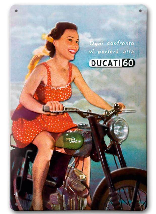 -Placa Metálica Ducati 60