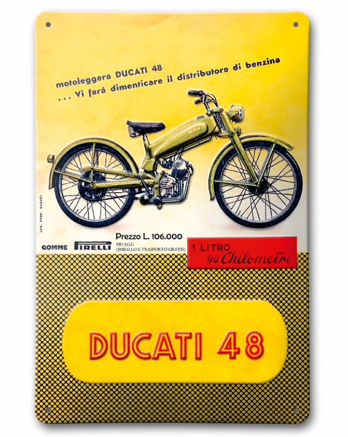 -Placa Metálica Ducati 48