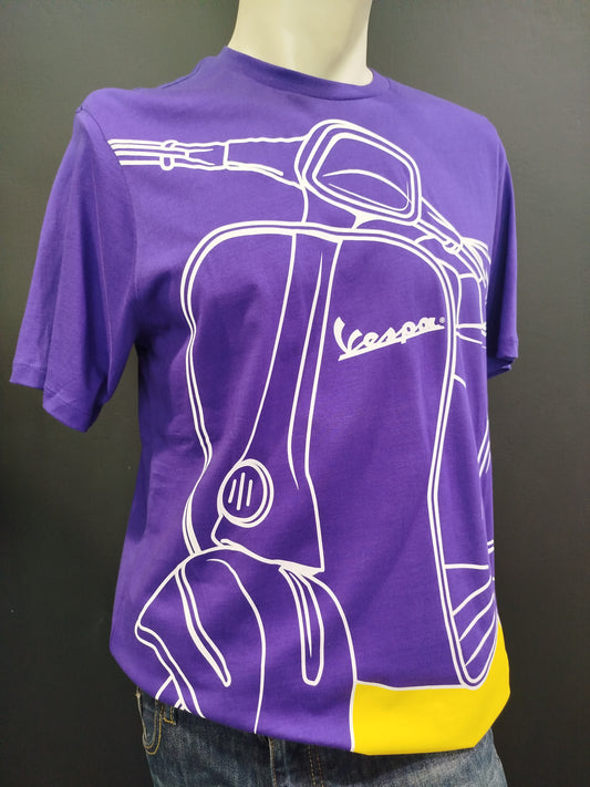 -Camiseta Vespa 70th Years Young Purpura