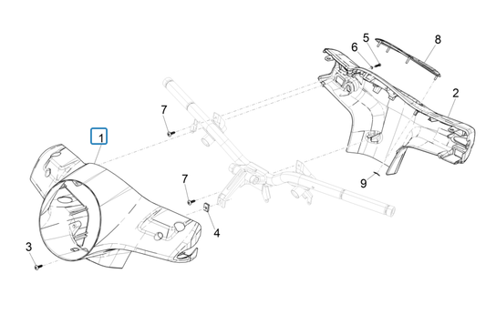 Carcasa manillar Vespa