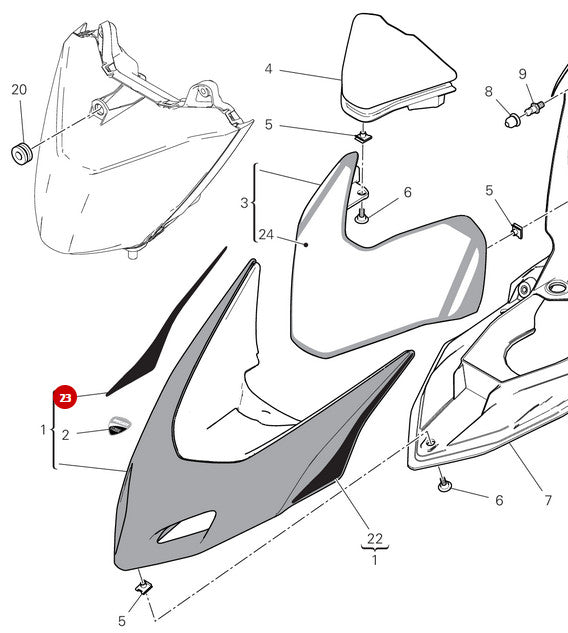 Adhesivo Ducati Hypermotard