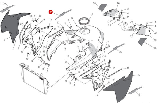 Adhesivo deposito Ducati Multistrada