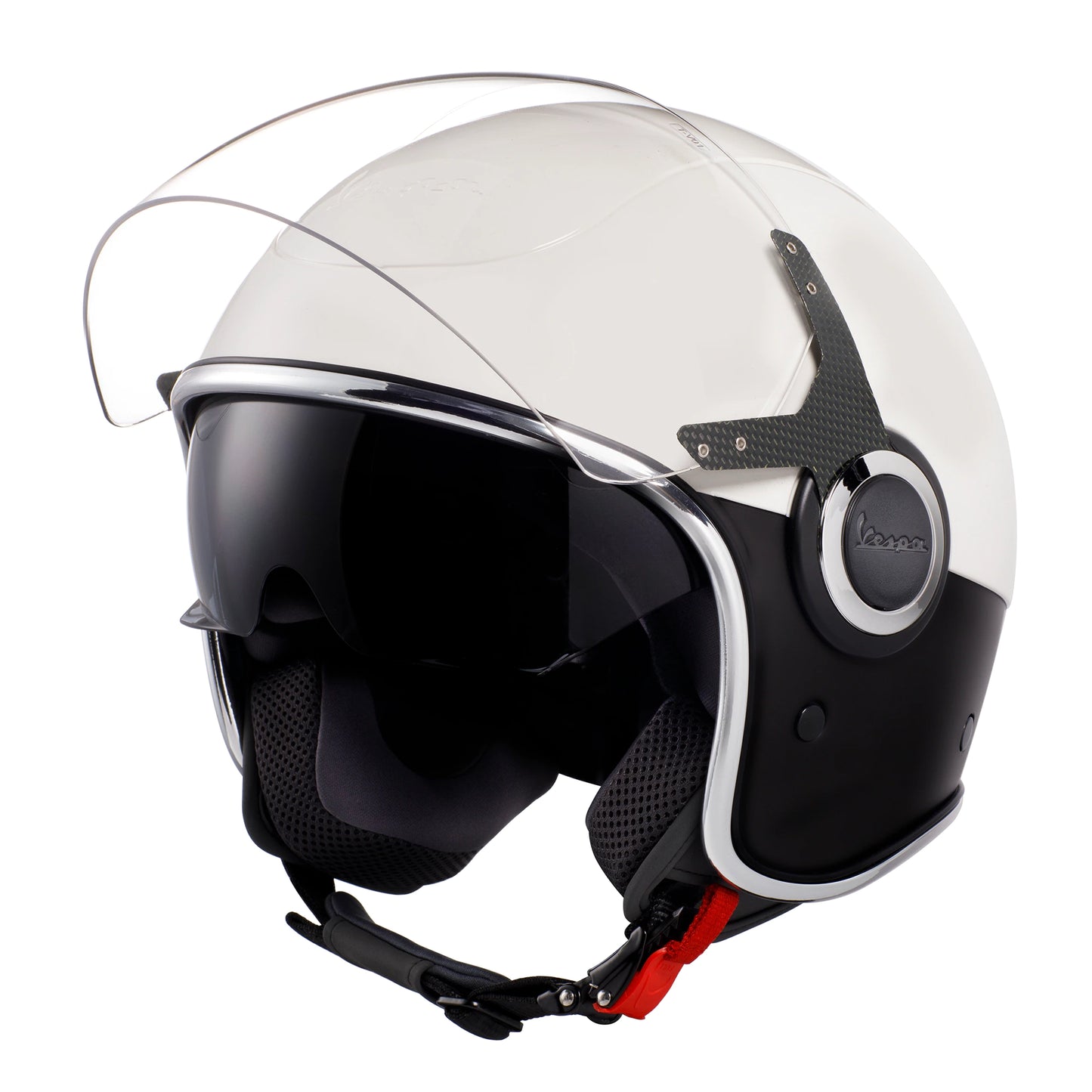 Casco jet Vespa VJ blanco/negro