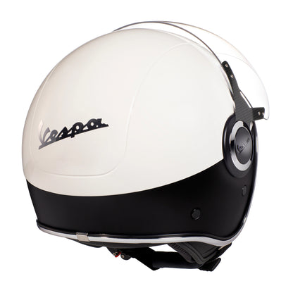 Casco jet Vespa VJ blanco/negro