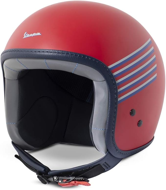 Casco Jet Vespa Graphic Rojo