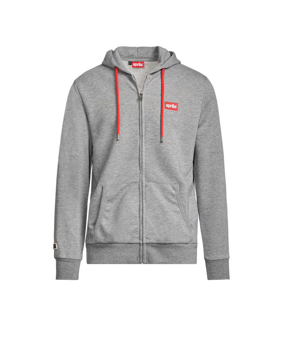 Sudadera Aprilia con capucha gris