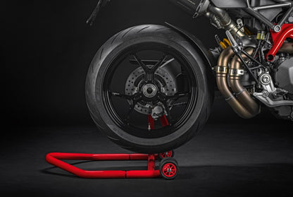 Caballete box trasero para basculante monobrazo