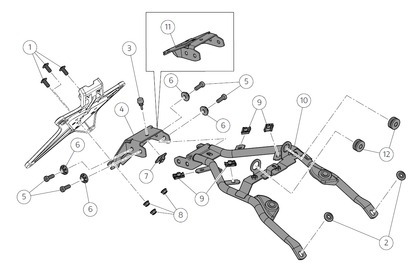 Buje portamatricula Ducati