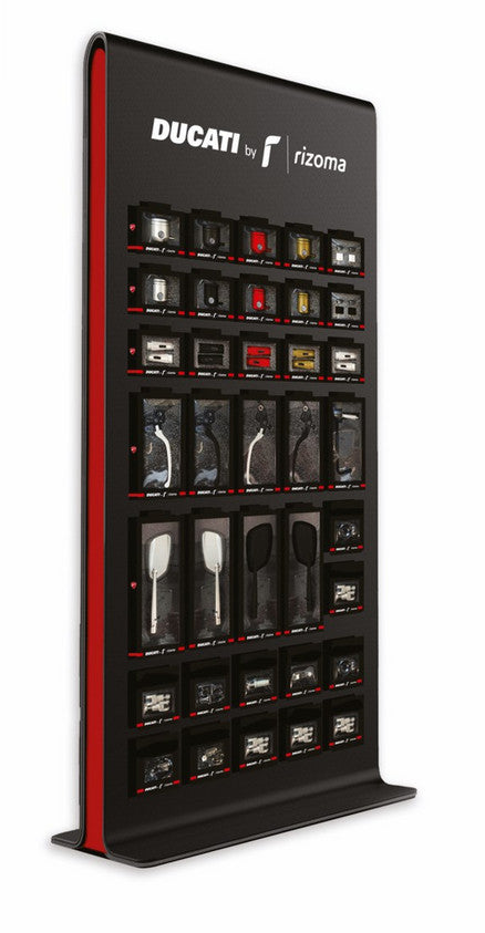 Expositor para accesorios de pie Ducati by Rizoma