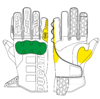 Guantes de tela-piel Ducati Atacama C2
