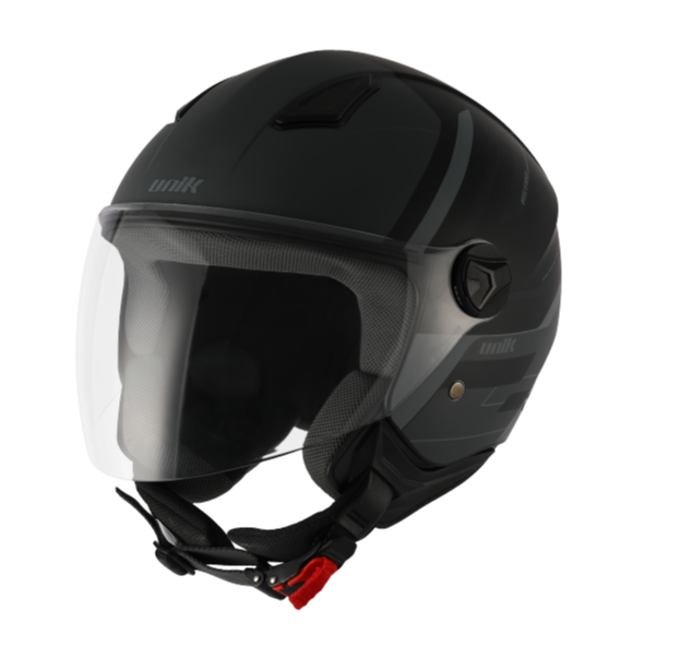 Casco jet UNIK Astro negro mate