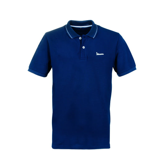 -Polo Vespa Graphic Azul Hombre